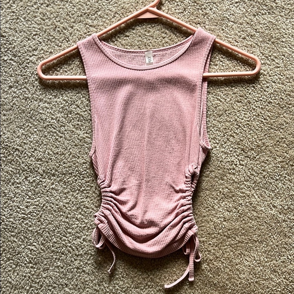 Sleeveless Pink Ruched Top